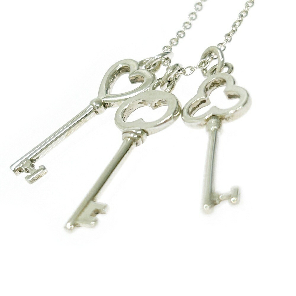Tiffany Triple Key Necklace Silver
